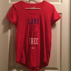 Under Armour short sleeve shirt.